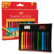 Faber Castell Grip Erasable Crayon, Assorted Box of 12)