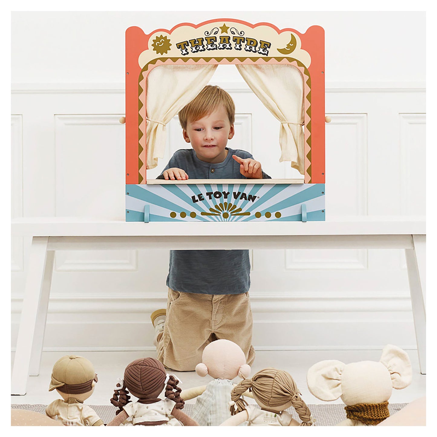Le Toy Van Tabletop Puppet Wooden Theatre