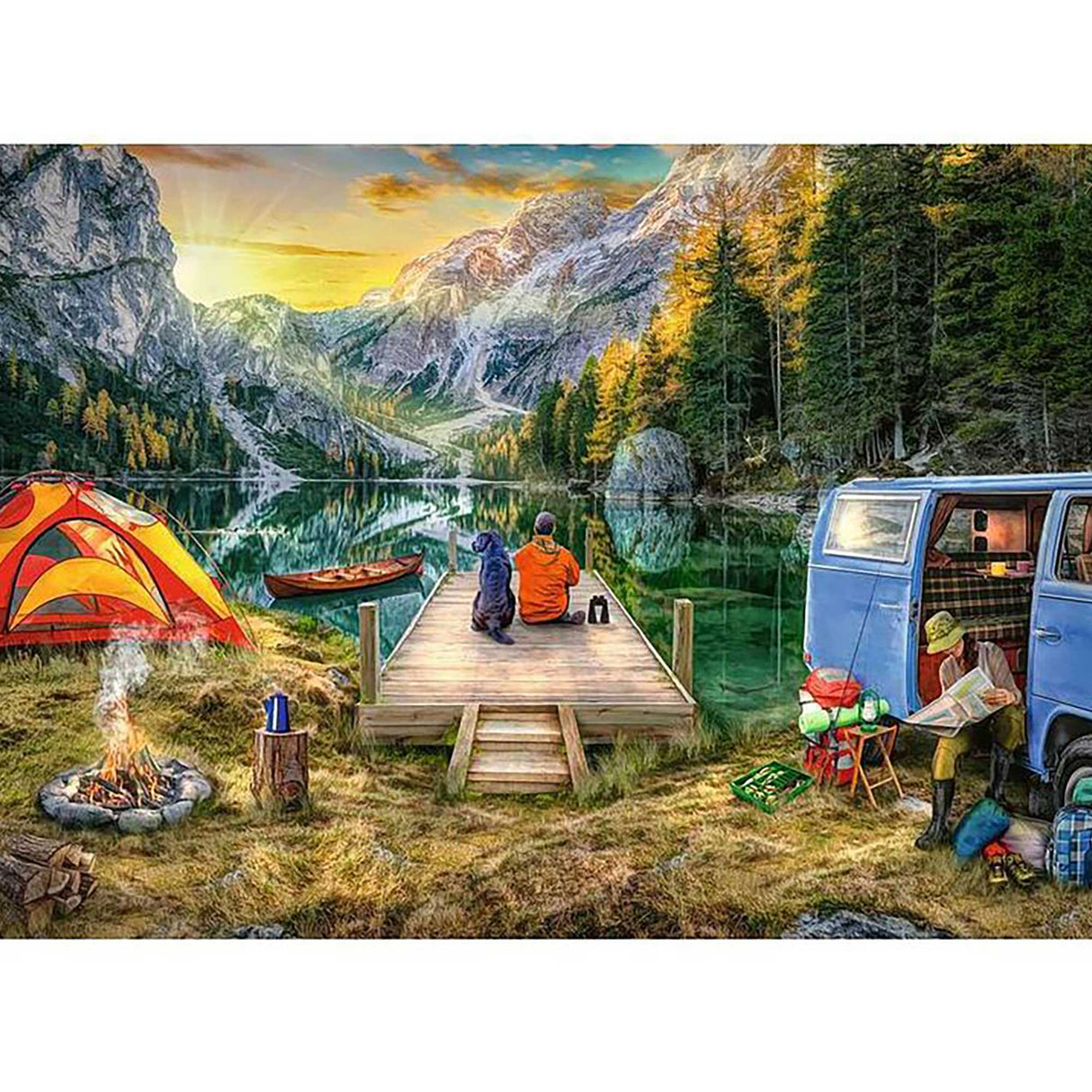 Ravensburger Wanderlust Calm Campsite Puzzle (1000 pieces)