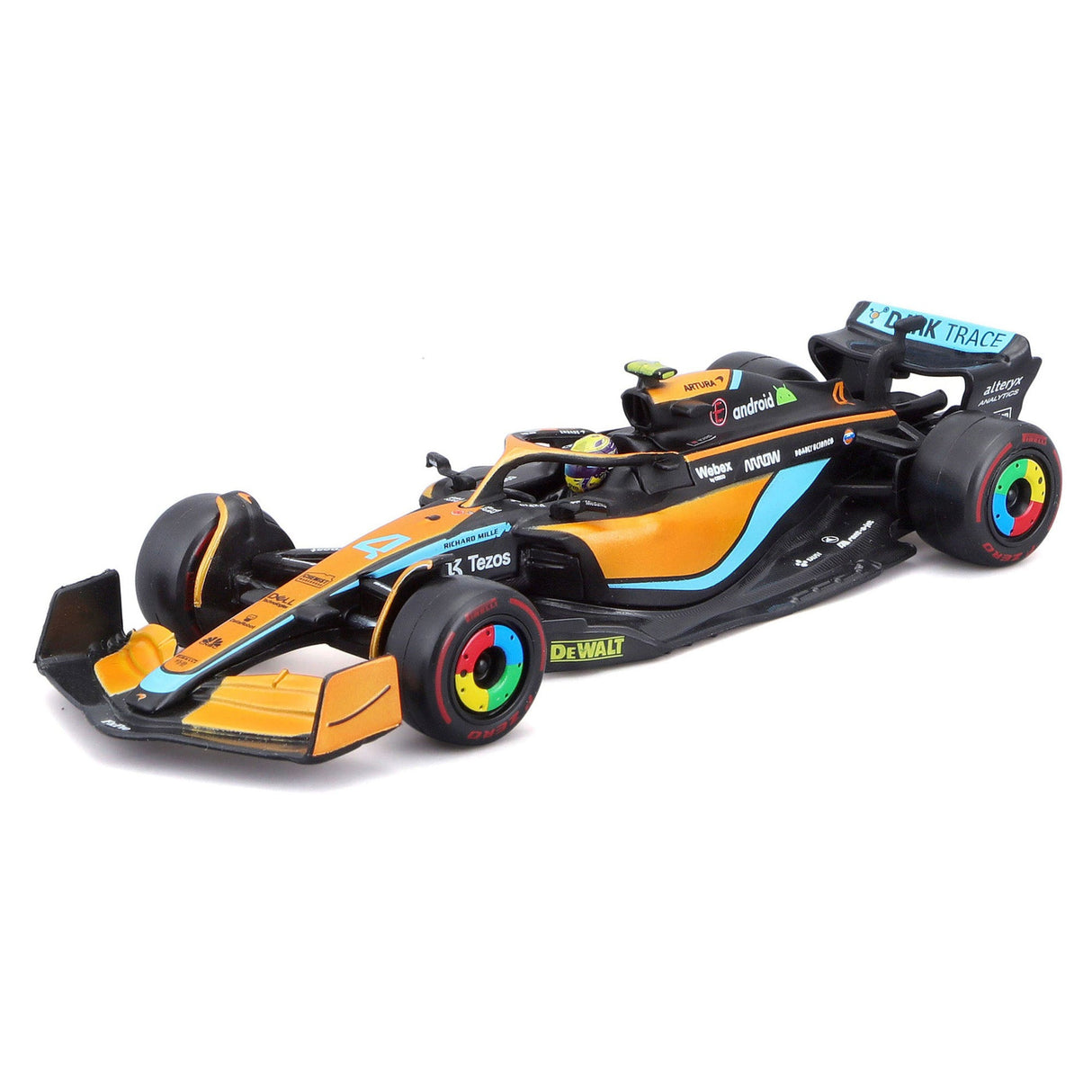 Bburago 1:43 2022 F-1 McLaren MCL 36 #4 Norris with Driver