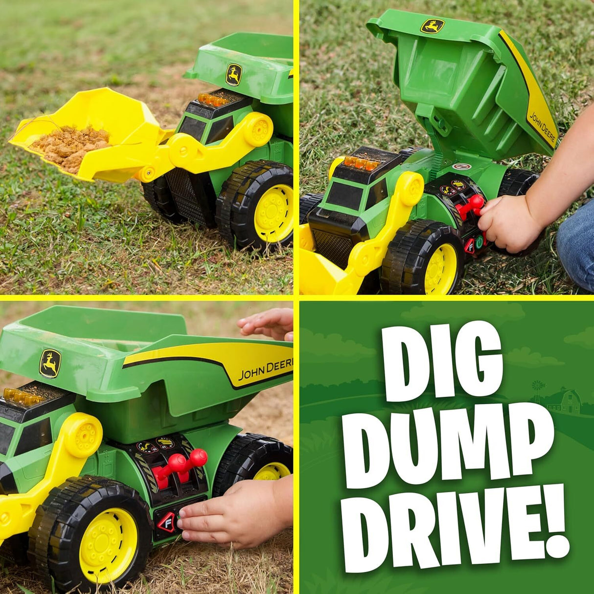 John Deere 2-N-1 Dig Rig Dump Truck and Front-End Loader