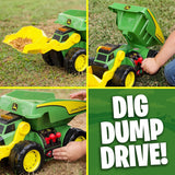 John Deere 2-N-1 Dig Rig Dump Truck and Front-End Loader