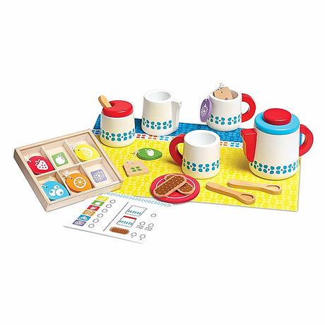 Melissa & Doug Wooden Steep & Serve Tea Set