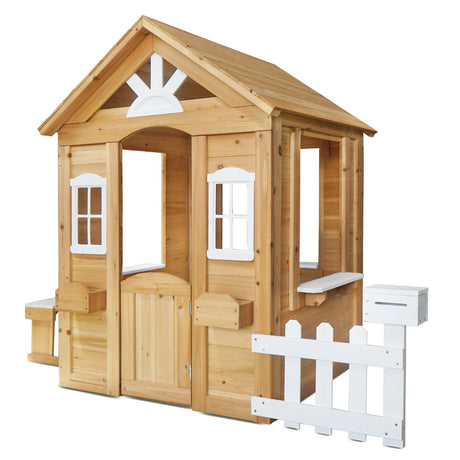 Lifespan Kids Teddy Cubby House in Natural Timber (V2) with Floor, Natural Timber