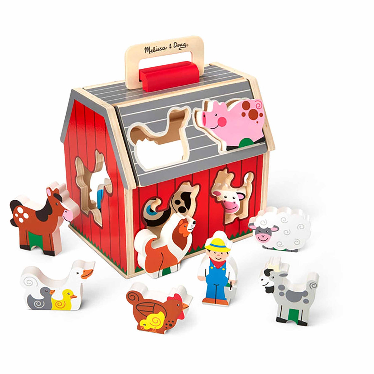 Melissa & Doug Take-Along Sorting Barn Animal Playset