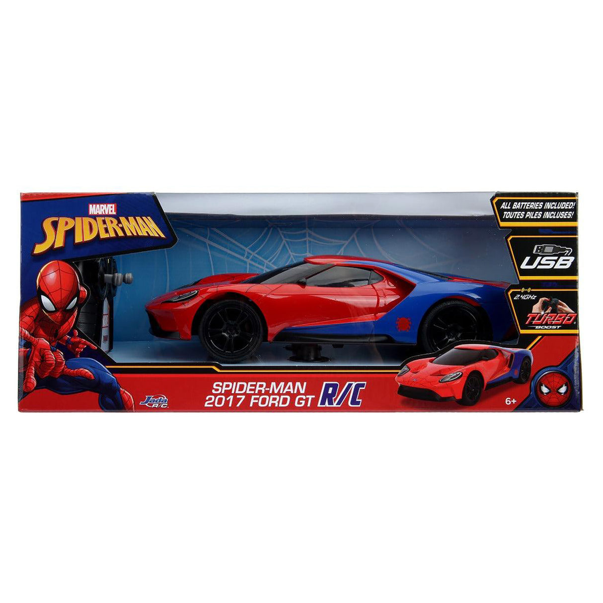 Jada Marvel 1:16 RC 2017 Ford GT Spiderman