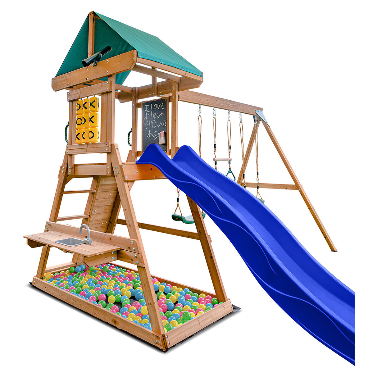 Lifespan Kids Birmingham Play Centre Set with 2.2m Blue Slide