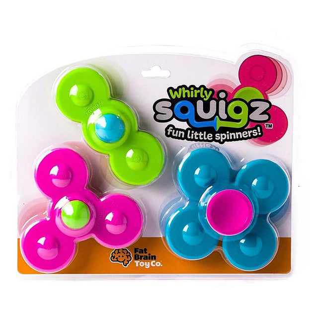 Fat Brain Whirly Squigz Silicone Spin Fidget Toy