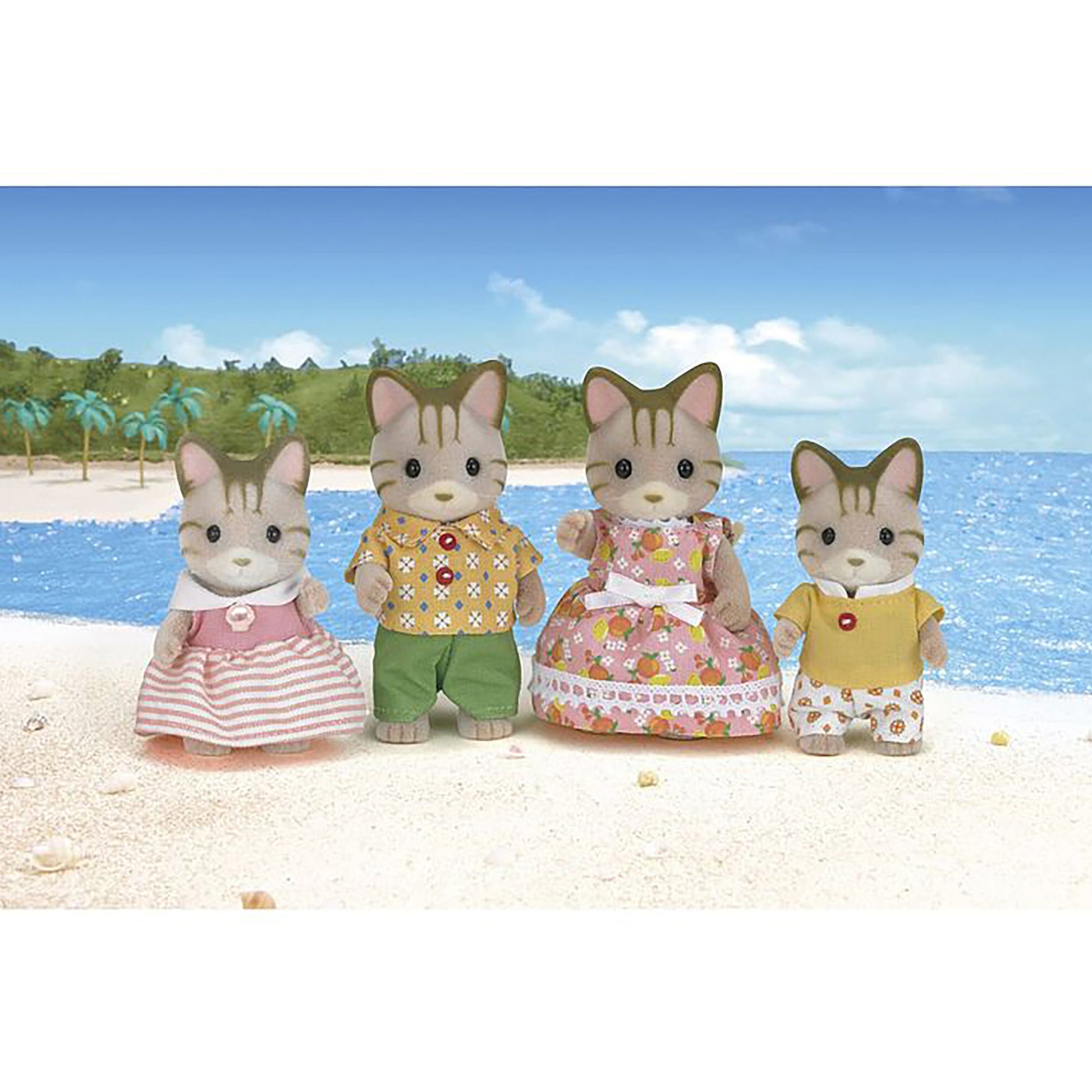 Sylvanian Families Striped Cat Family