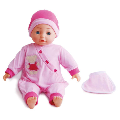 Bambolina 40cm Speaking Doll with Bib