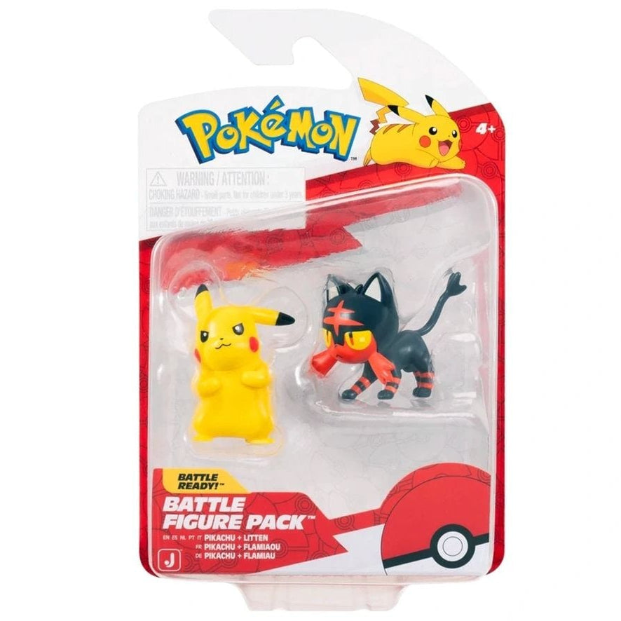 Pokemon Battle Figure Litten and Pikachu