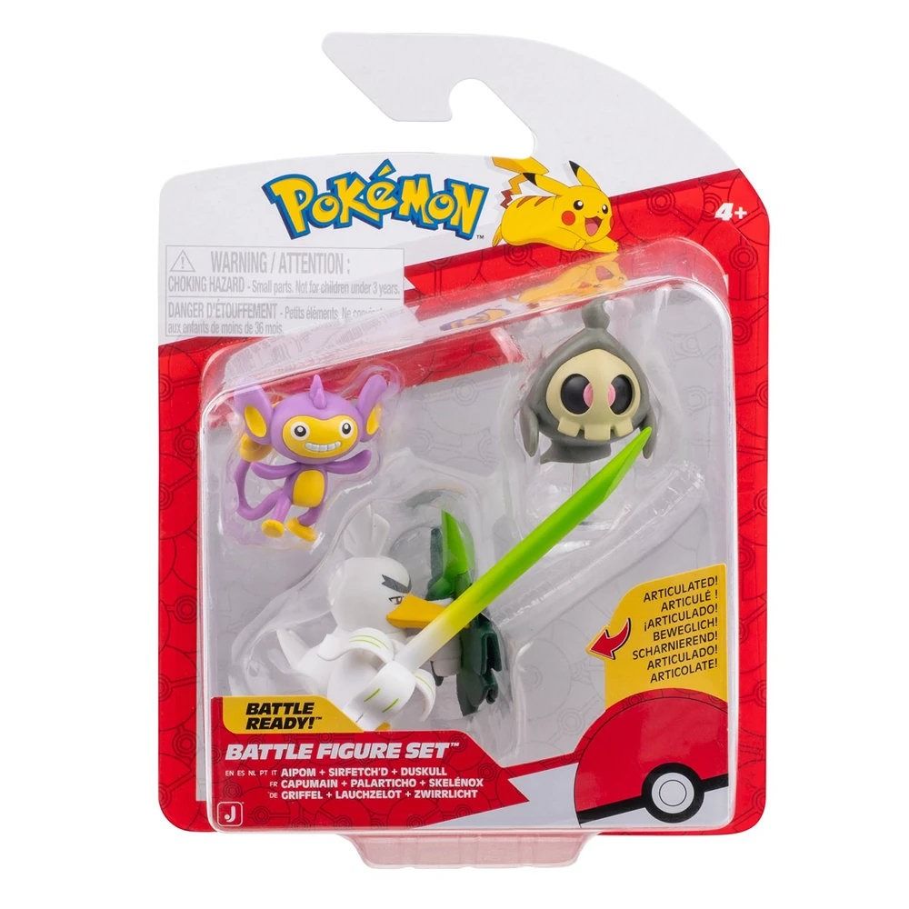 Pokemon Battle Figure 3 Pack Aipom Sirfetch'd Duskull