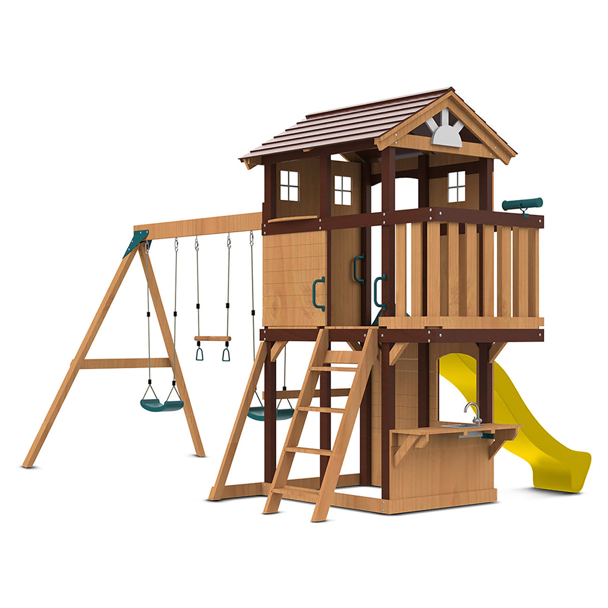 Lifespan Kids Darlington Play Centre Set with 2.2m Yellow Slide