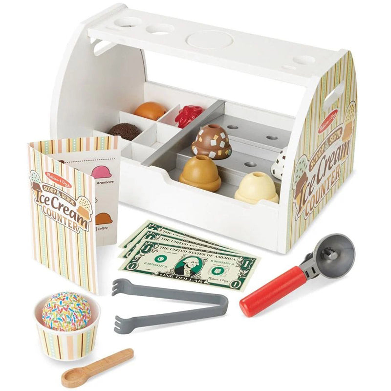 Melissa & Doug Scoop & Serve Ice Cream Counter Play Set