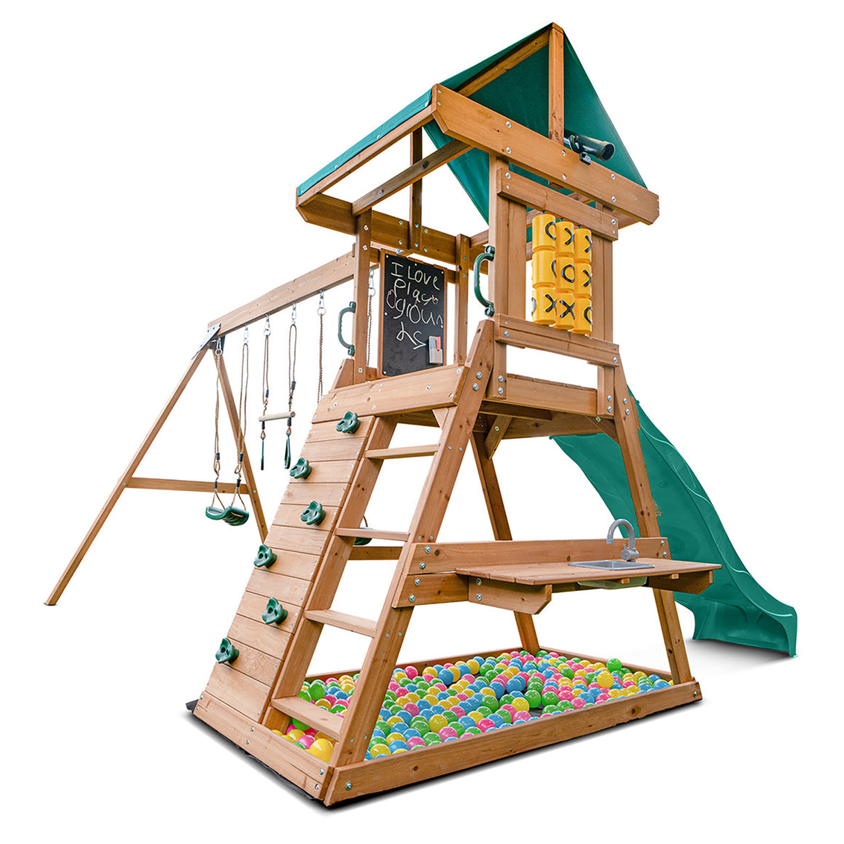 Lifespan Kids Birmingham Play Centre Set with 2.2m Green Slide