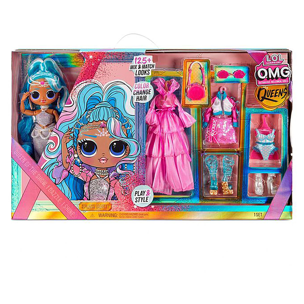 L.O.L. Surprise! O.M.G. Queens Splash Beauty Fashion Doll with 125 Mix and Match Fashion Looks