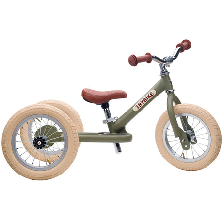 Trybike Vintage Green 2 in 1 Balance Bike