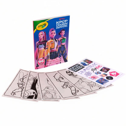 Crayola 96 Page Coloring Book K-Pop Demon Hunters