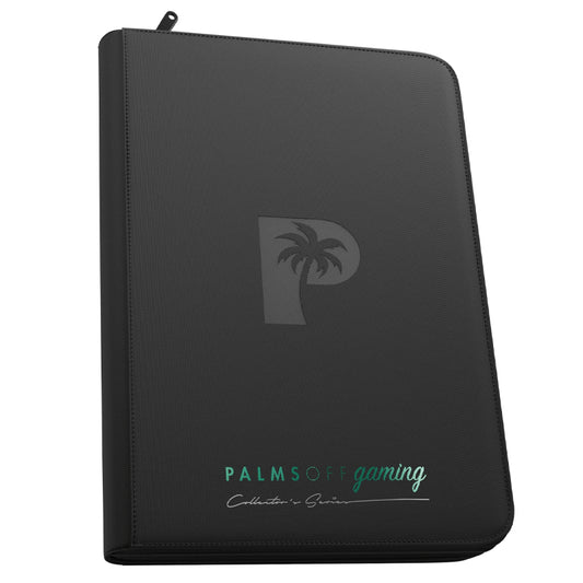Palms Off Gaming Collector's Series Top Loader Zip Binder - 9 Pocket Black