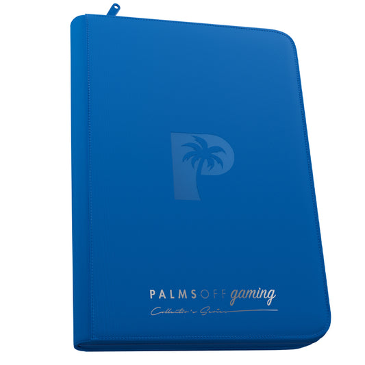 Palms Off Gaming Collector's Series Top Loader Zip Binder - 9 Pocket Blue