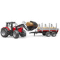 Bruder Agriculture Massey Ferguson 7480 with Front Loader & Timber Trailer