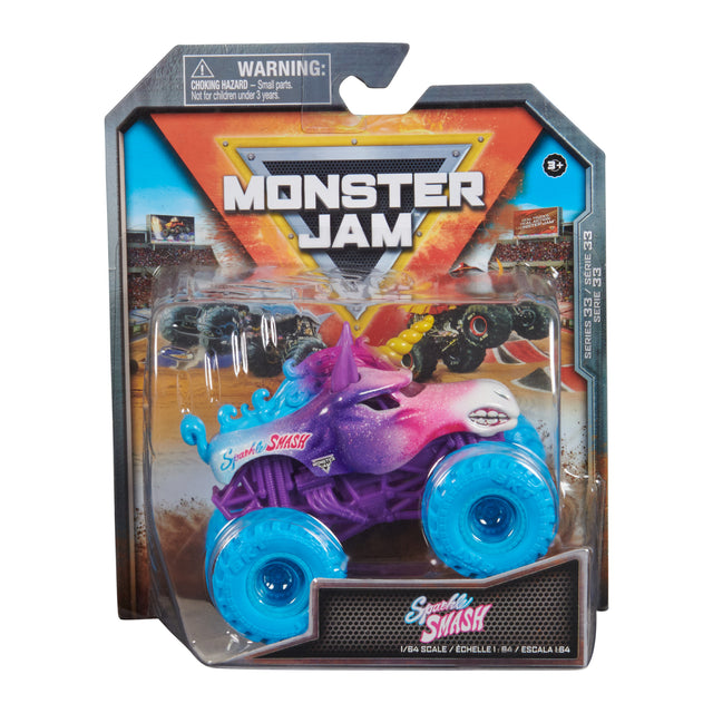 Monster Jam 1:64 Sparkle Smash Series 33 Die-cast Truck