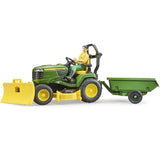 Bruder John Deere lawn tractor with trailer