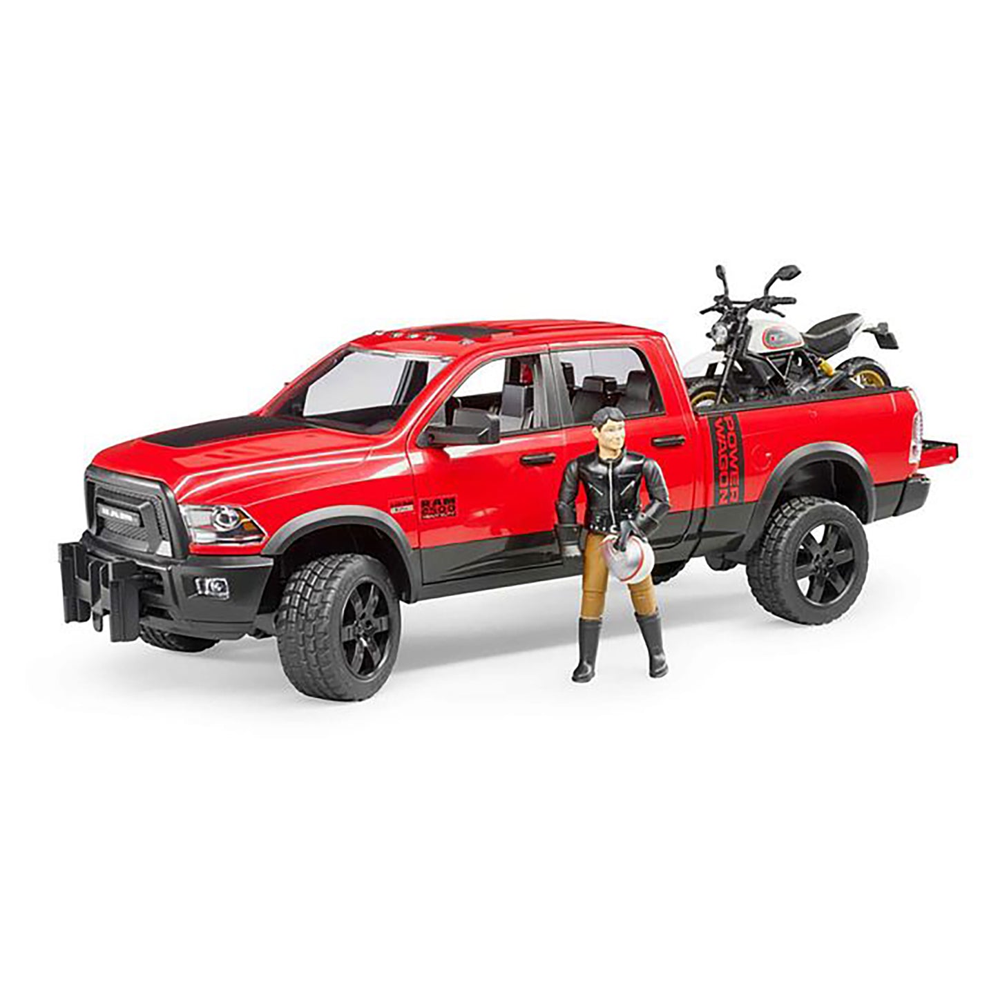 Bruder 1/16 RAM 2500 Power Wagon with Ducati Desert Sled