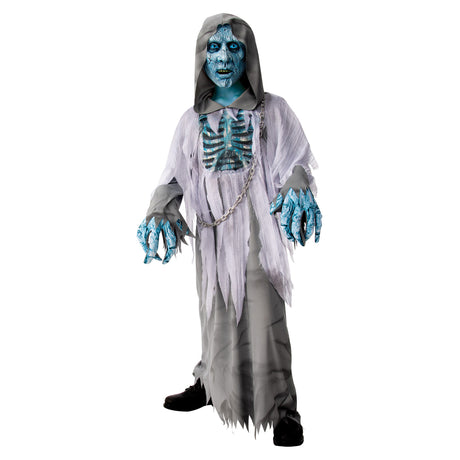 White Demon Hooded Robe Costume