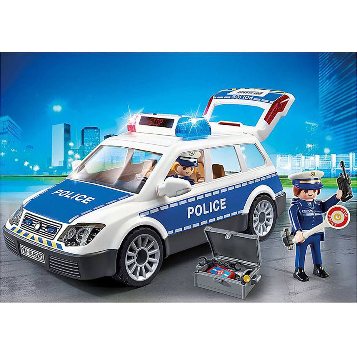 Playmobil 6920 City Action Playset - Police Car with Lights and Sound