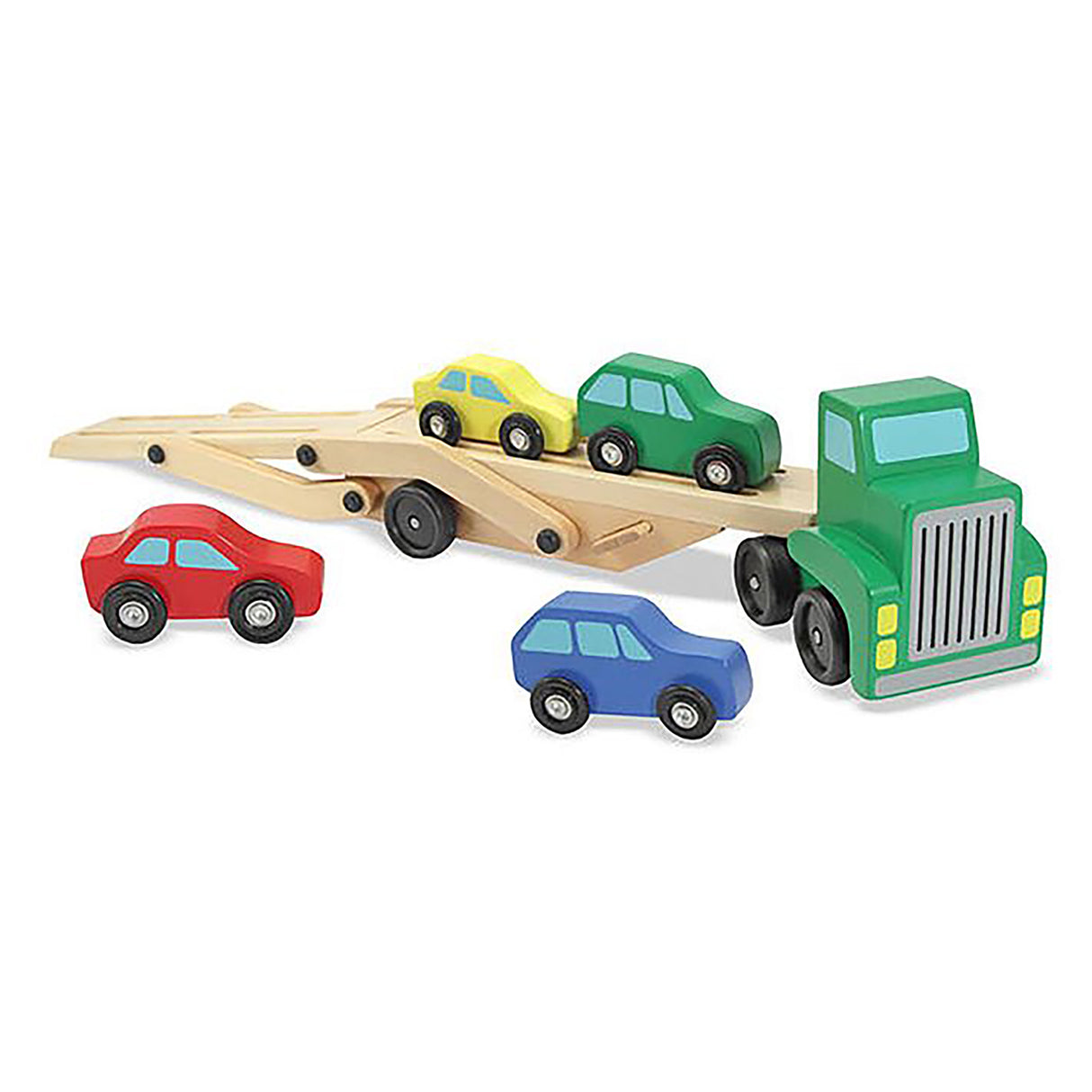 Melissa & Doug Car Carrier Truck & Cars Wooden Toy Set