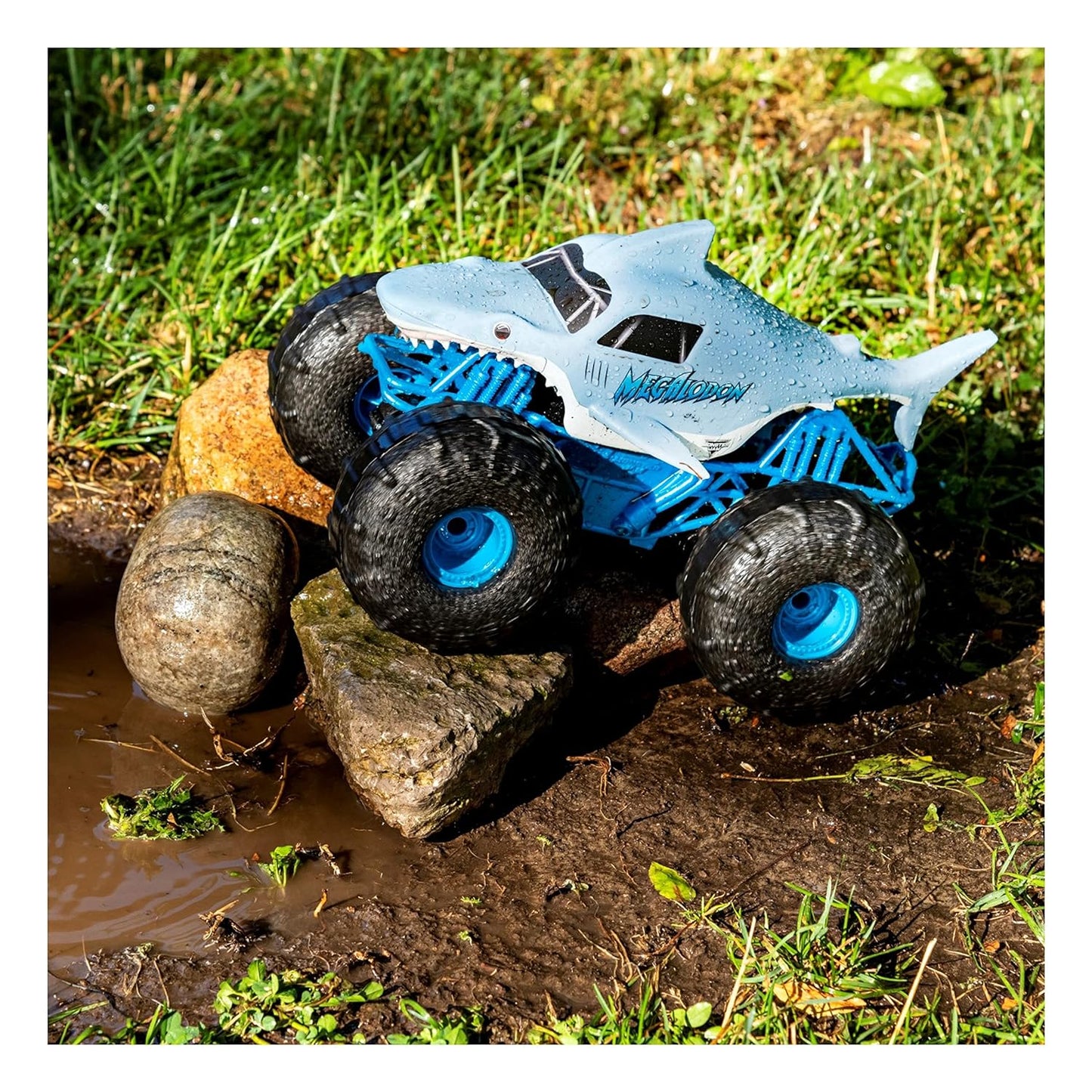 Monster Jam Official Megalodon Storm All-Terrain Remote Control 1/15 Scale Monster Truck