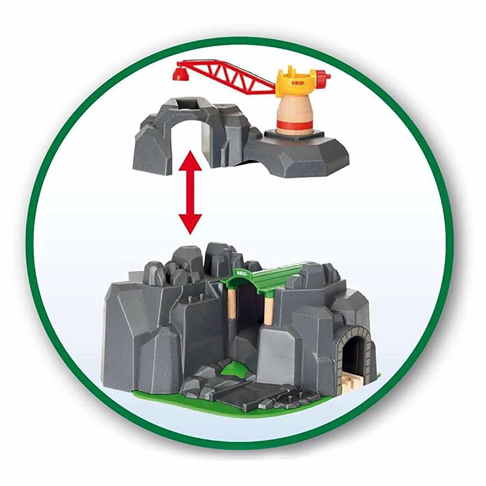 BRIO 33889 Railway Crane and Mountain Tunnel