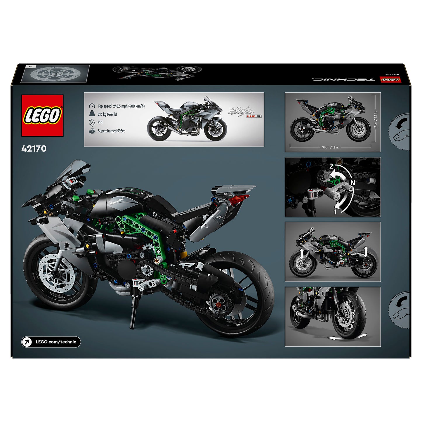 LEGO Technic Kawasaki Ninja H2R Motorcycle 42170