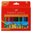 Faber Castell Jumbo Triangular Markers, Assorted (Pack of 12)