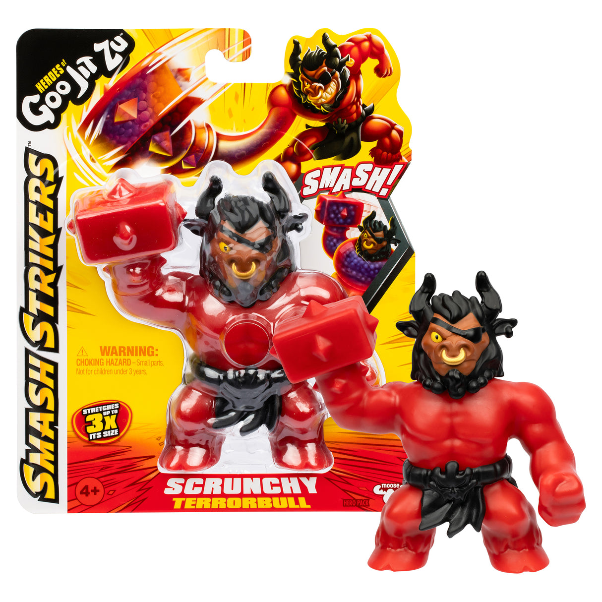 Heroes of Goo Jit Zu Stretch Strikers Deluxe Hero Pack Rock Jaw, action figure elastica con oltre 20 fantastici suoni di battaglia Heroes of Goo Jit Zu Stretch Strikers Deluxe Hero Pack Rock Jaw, action figure elastica con oltre 20 fantastici suoni di battaglia