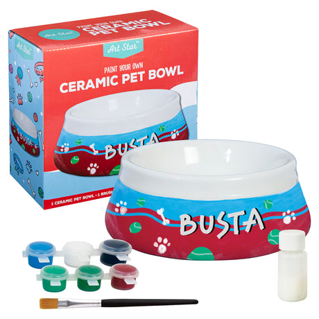 Art Star Paint Your Own Ceramic Pet Bowl (17.8 x 17.8 x 6.5cm)