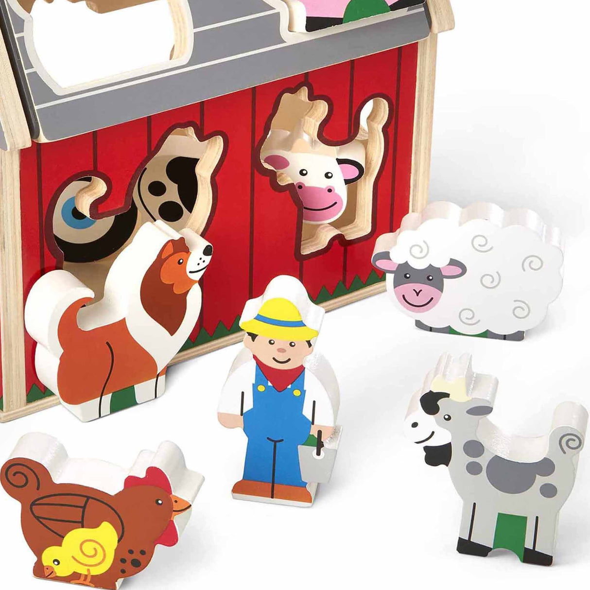 Melissa & Doug Take-Along Sorting Barn Animal Playset