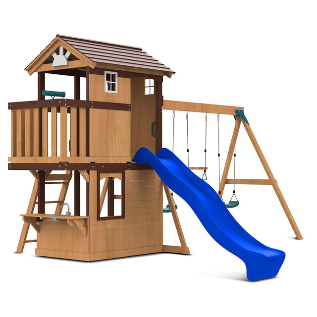 Lifespan Kids Darlington Play Centre Set with 2.2m Blue Slide