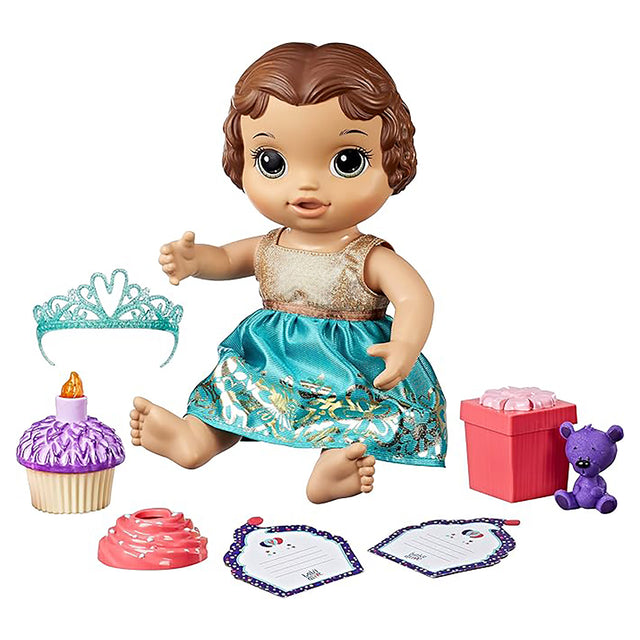 Baby Alive Cupcake Birthday Baby - Brown Sculpted Hair