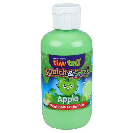 Tim & Tess Scratch & Smell Children's Washable Poster Paint Green Apple 250ml