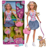 Steffi Love Puppy Walk Doll Set