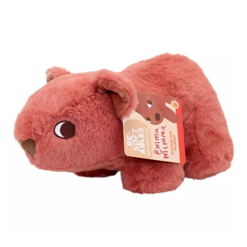 Emma Memma Resoftable 8" Plush Waffles Wombat