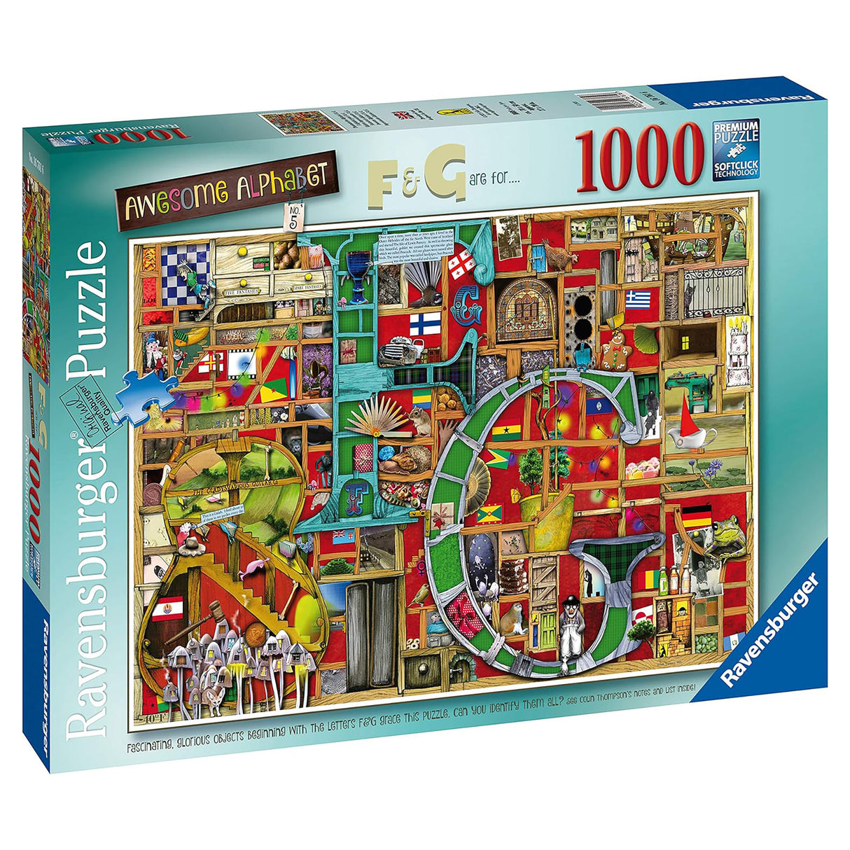 Ravensburger Awesome Alphabet F & G Jigsaw Puzzle (1000 pieces)