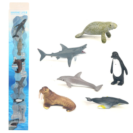 6 pcs Ocean Marine Animal Figure Set