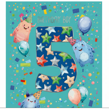 Elegance Card Birthday Boy 5th