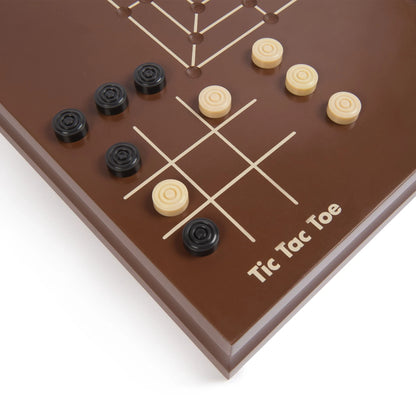 Classic Wooden 10 Game Set in Cabinet