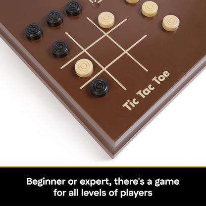 Classic Wooden 10 Game Set in Cabinet