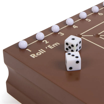 Classic Wooden 10 Game Set in Cabinet