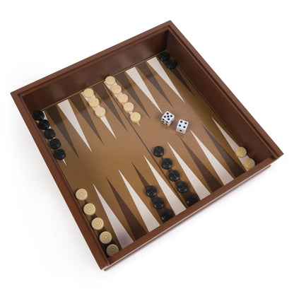 Classic Wooden 10 Game Set in Cabinet